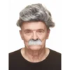Mustasch, professor grå/vit