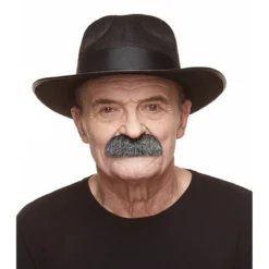 Mustasch, professor svart/vit