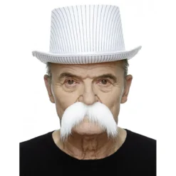 Mustasch, rebel vit