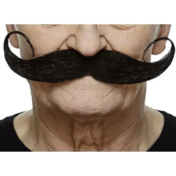 Mustasch, showman svart