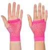 Näthandskar, neon rosa korta 80-tal