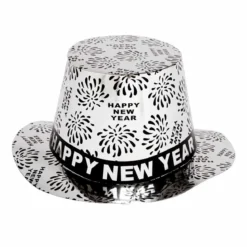 Pappershatt, silver happy new year