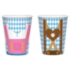Pappersmuggar, oktoberfest Bayern Lightblue 8 st
