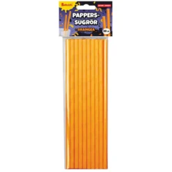 Papperssugrör, orange 20 st