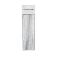 Papperssugrör, silver 20 st
