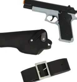 Pistol med hölster, 22 cm