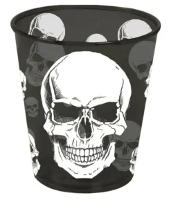 Plastglas, dödskalle 10 cm