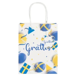 Presentpåse, grattis 18x32 cm