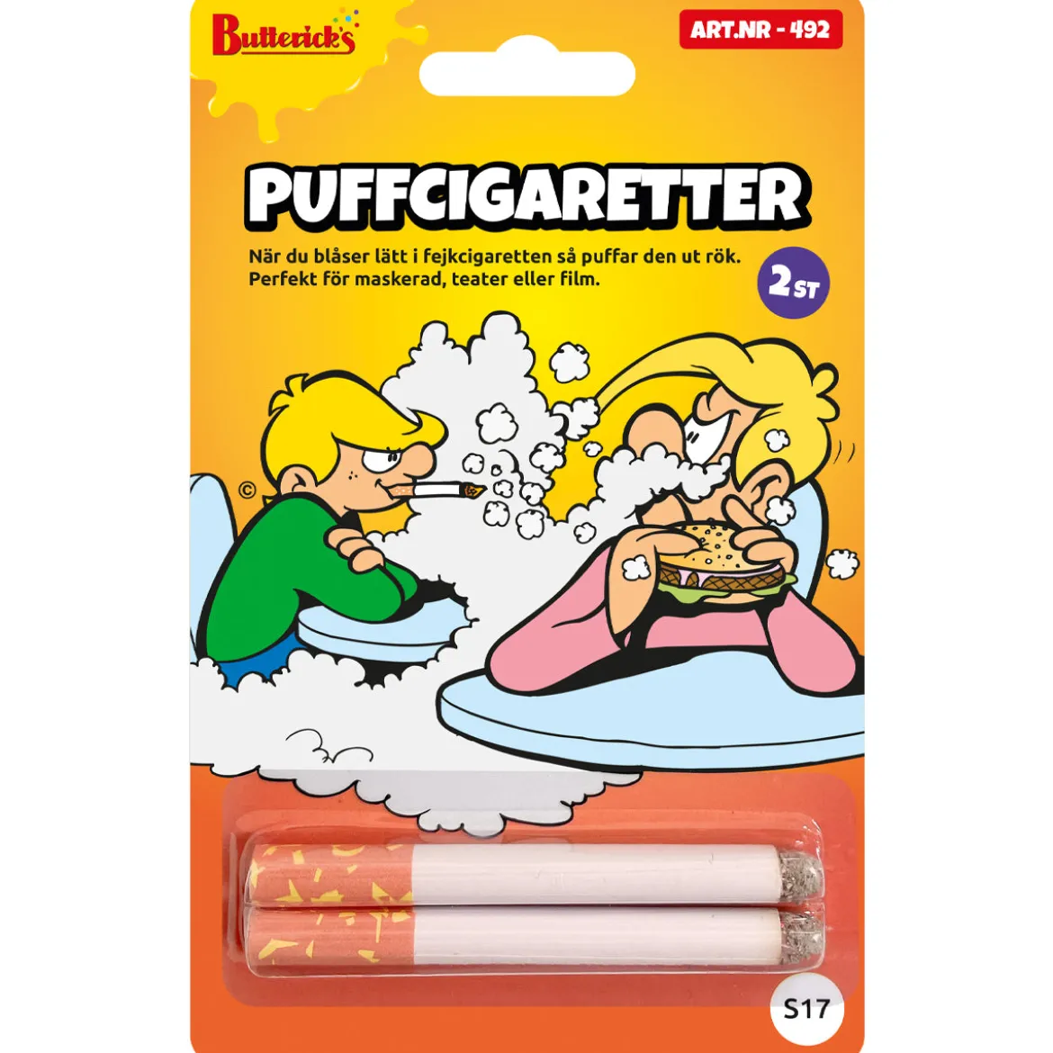 Puffcigaretter, 2 st