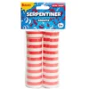 Serpentiner, röd/vit 2 st