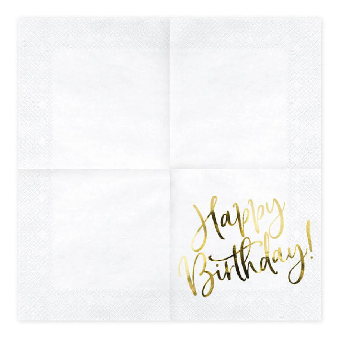 Servetter, happy birthday guld 20 st