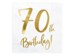 Servetter, happy birthday 70th 20 st