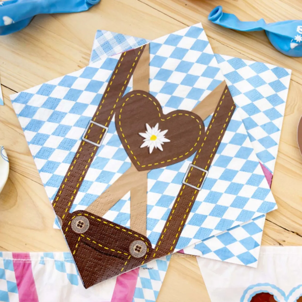 Servetter, oktoberfest Bayern Lightblue 20 st