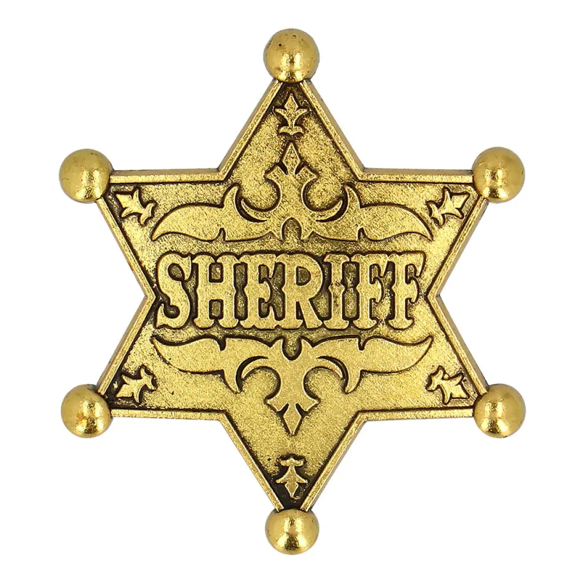 Sheriffstjärna, metall guld