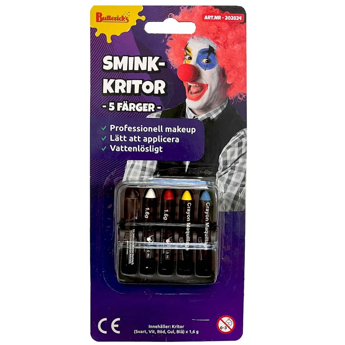 Sminkkritor, 5 färger