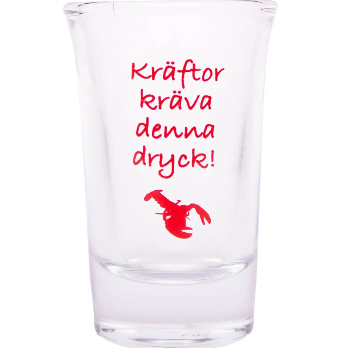 Snapsglas, kräftor kräver denna dryck