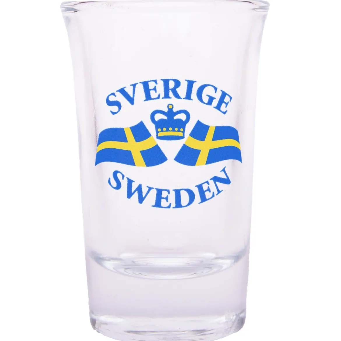 Snapsglas, svenska flaggan