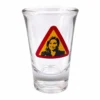Snapsglas, vägskylt Ebba Busch