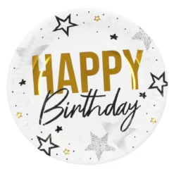 Tallrik, happy birthday 8 st