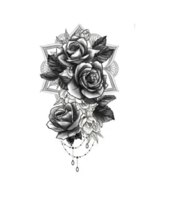 Tatuering, rosor 14x30 cm