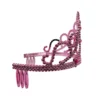 Tiara, rosa med sten