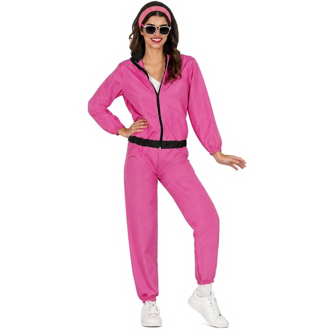 Träningsoverall, rosa neon