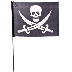 Tygflagga, pirat 46x30 cm