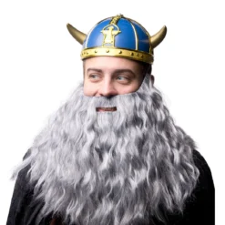 Vikingahjälm, blå/guld