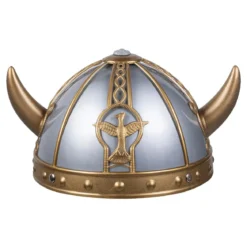 Vikingahjälm, guld/grå