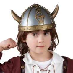 Vikingahjälm, guld/grå