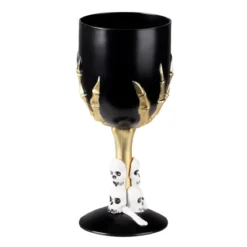 Vinglas, Goblet Skull svart 25 cl